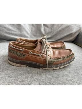 Sperry Top Sider Tarpon Ultralite Boat Shoes Mens 10.5 Brown Leather STS15061